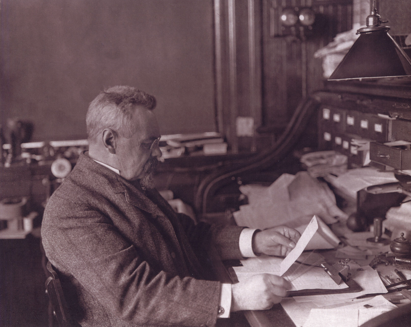 Thomas B. Jeffery at work